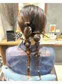 ALMO◎結婚式ヘアアレンジ【ツイン編みおろし】