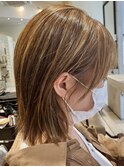 肩ボブ/ハイライト