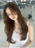 レイヤーカット ローレイヤー 10代 20代 艶髪 ブラウンベージュ