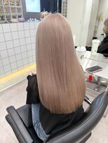 サンクプロジェクト(cinq PROJECT)&nbsp;ラベンダーミルクティーグレージュ韓国風顔まわりレイヤー原宿