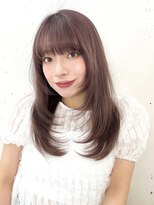 ビーチ(BEACH) レイヤーカット × ボルドーバーガンディ