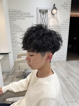 ロンド ラマ 岐阜(Lond bla-ma) 刈り上げマッシュ×ツイストスパイラル【Lond伊藤メンズ】