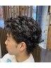 【メンズNo1】メンズカット＋パーマ＋眉カット＋頭皮ケア（バブル付）