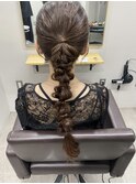 編みおろしへセットヘアアレンジ結婚式お呼ばれセット横浜横浜駅