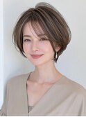 40代50代絶壁解消白髪ぼかし大人丸みショート銀座若見え美人