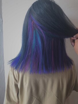 クリコ ヘアーデザイン(CLICQUOT hair design) グレーxカラフルミディ