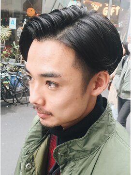 バイフィフス 原宿/表参道(by fifth) センターパートスパイラルパーマツーブロック刈り上げメンズヘア