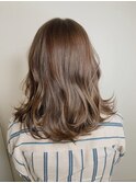 20代30代40代簡単ゆるウェーブ×ベージュ×大人かわいい