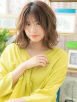 カバーヘア イヴ 戸頭店(COVER HAIR EVE)&nbsp;センターパート流れるレイヤーアンニュイヘアa戸頭20代30代40代