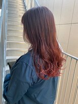 モルニ(MORNI)&nbsp;髪質改善トリートメント_マロンベージュ Aラインボブ かきあげ