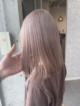 ラニヘアサロン(lani hair salon) ハイピンクミルクティー(ブリーチ2回)