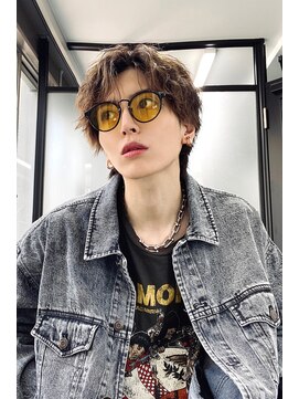 リア 大阪梅田(Ria) ～メンズ　波巻きパーマ　アップバング～ 【Ria 大阪 梅田】