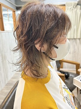 アルモヘアヴォーグ 静岡(ALMO hair VOGUE) 【ALMO】パーマでニュアンスカール×ウルフレイヤー