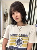 大人カワイイ黒髪ミディ