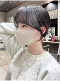 顔周りカット/小顔/おくれ毛/韓国風ヘア/くびれヘア大人ガーリー