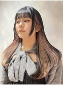 インナーカラー/ピンクベージュ/ハイトーンカラー/ベージュ
