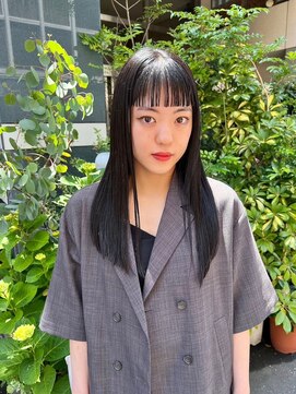 リール(rire) デザインカラーレイヤーカットウェットヘア夏オリーブベージュ