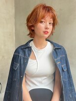 LIBERTE銀座　オレンジブラウン×ボブ