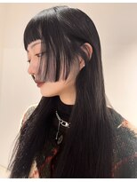 ベレーザ 渋谷(BELEZA) 11044黒髪アッシュブラックグレージュレイヤーカットストレート