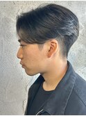 センターパートニュアンスパーマメンズパーマメンズマッシュ高崎