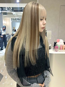 ソル ジングウマエ(SOL JINGUMAE) mayu//ホワイトブロンドポイントカラーデザインメッシュエクステ