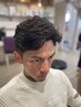 イケオジ確定！エッジのきいたウェーブパーマ　￥11.000