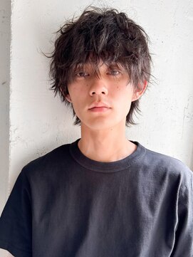 キリ 表参道(kyli) スパイキーショート ブルーブラック フェザーパーマサーフカール