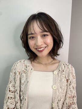くらげ美容院 武蔵小杉 ナチュラルくびれウェーブボブ