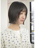 【SANA】顔まわりのレイヤーが可愛いボブ