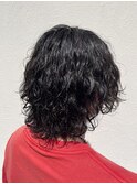 ミディアム波巻きパーマ