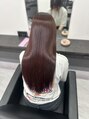 ロズクリア(Roz clear) 矯正髪質改善トリートメントカラーでツヤサラワインレッド