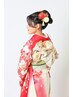 7:00～土日祝早朝料金込み◎持込み振袖着付け＋ヘアセット＋メイク　￥46,200