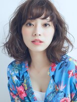 キラ 渋谷(KILLA)&nbsp;ひし形無造作カール×ダークグレーハイライトカラー【Killa】