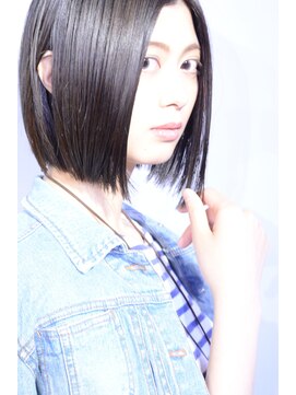 ピースリーヘア バイ カーサ(peathree.hair by CASA) シンプルボブ×ラベンダーグレー