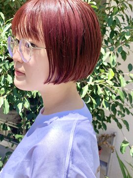 モク 神戸元町店(MOK) ミニボブ×チェリーピンク