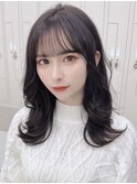 テラコッタ/韓国風ヨシンモリ/流れるレイヤー/前髪カール[銀座]