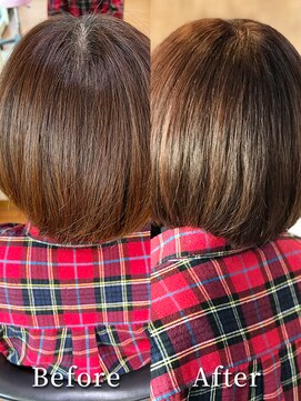 アークスヘアー 大人可愛い切りっぱなしひし形レイヤーカットモカベージュ