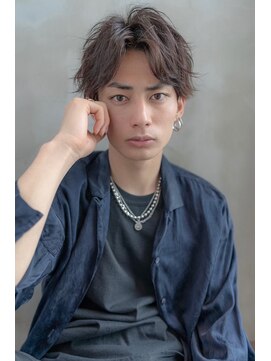 オースティン 流山おおたかの森(AUSTIN) ツイストパーマ七三オールバックマッシュウルフスリークショート