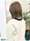 顎下3センチボブ×オリーブベージュ