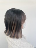 アンブレラカラー×切りっぱなしボブ