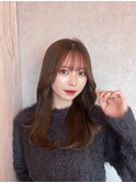 ○韓国風前髪×小顔レイヤーカット