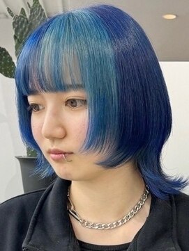 ウィコ 新宿(WICO) ブルー×ライトブルー[新宿駅/フルバング/似合わせカット]