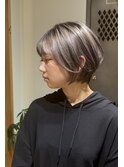 ハイライト　レイヤー ショートヘア　ボブ　くびれレイヤー 