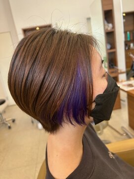 ヘアー ラヴワン 大間々(hair love One) パープルイヤリングカラー