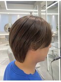 グレージュブラウン ナチュラル艶感センターパート