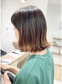 【松戸 藤原】切りっぱなしボブグラデーションカラー