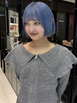キーン 吉祥寺店(keen) 《オオキタ》透ける青とぱつっとボブ