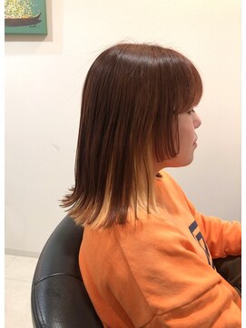 ドゥ スタイル 三国ヶ丘店(Duex Style) インナーブリーチイルミナ×縮毛矯正×切りっぱなし進化系ウルフ