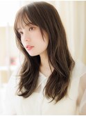 抜け感アッシュオリーブレイヤーロングTc2上尾20代30代40代
