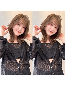 ロンドプロフィール 浦和(Lond profil) 顔まわりレイヤー外ハネ韓国風ヘア髪質改善浦和ボブ